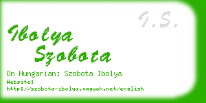 ibolya szobota business card